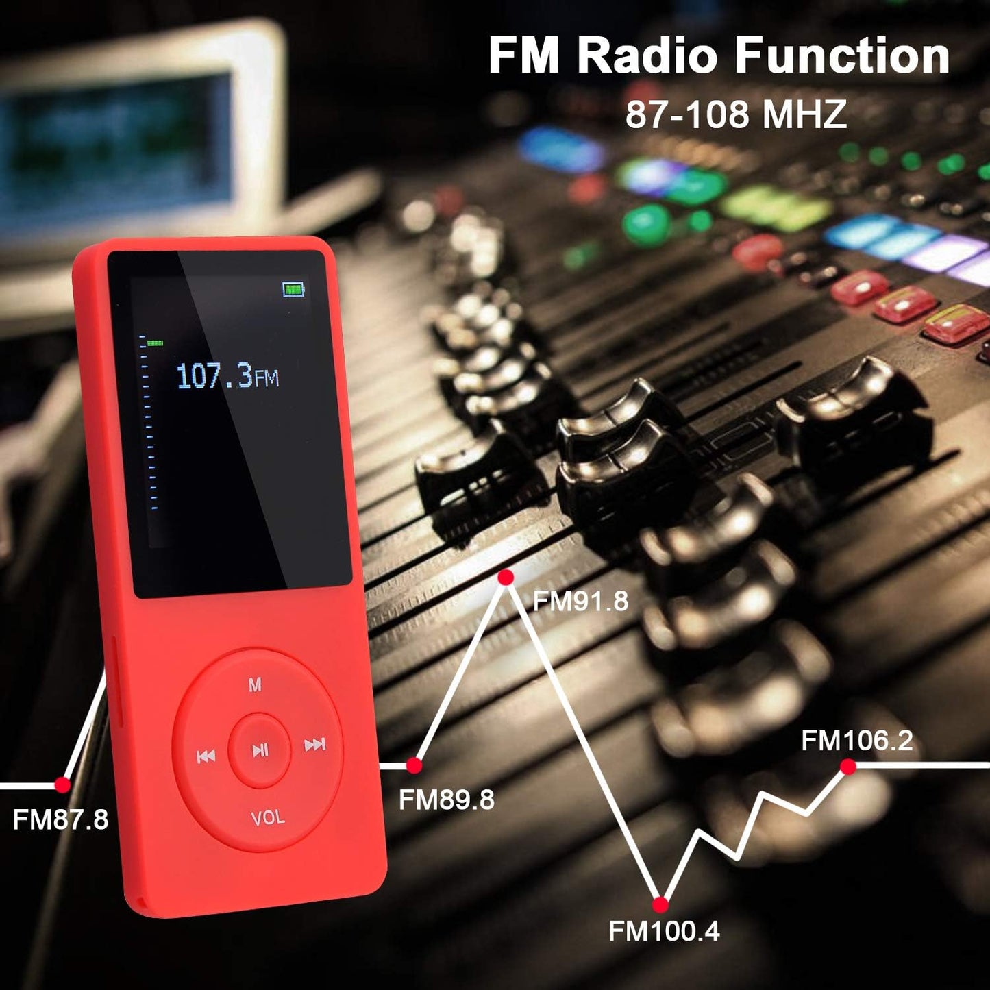 BL-041 MP3-Player mit HiFi-Soundqualität, 8G, Rot