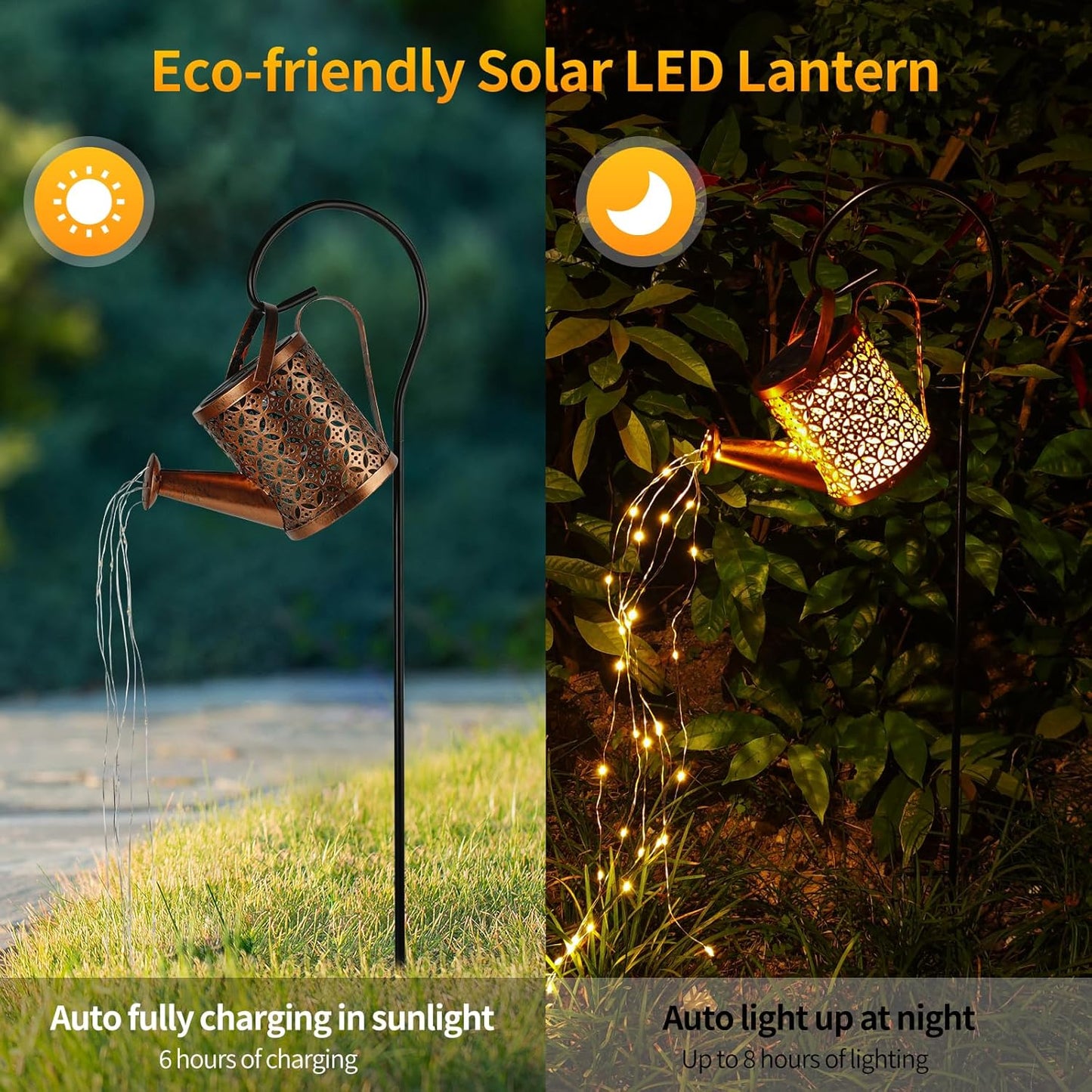 Solar Giesskannenlicht mit Schäferhaken - märchenhaftes Licht, Märchenhaftes Licht