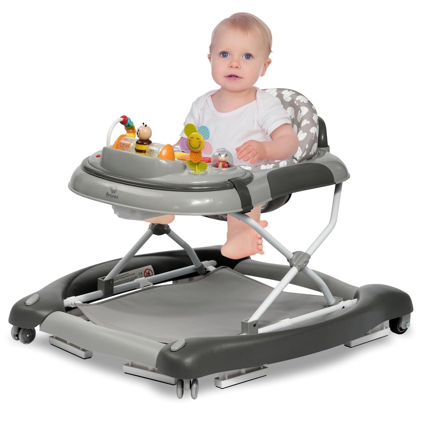 4-in-1 Babywalker mit Schaukelfunktion, Grau