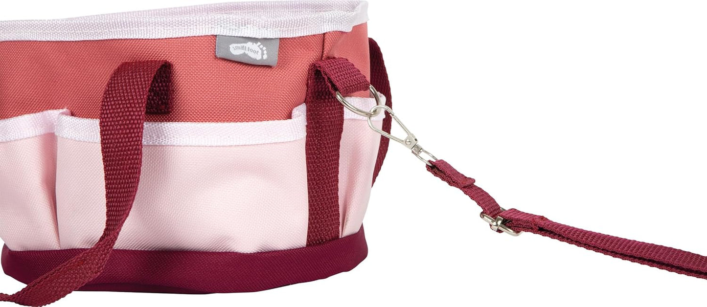 Pferdepflegeset mit Tasche, Pferdepflege-Set rot