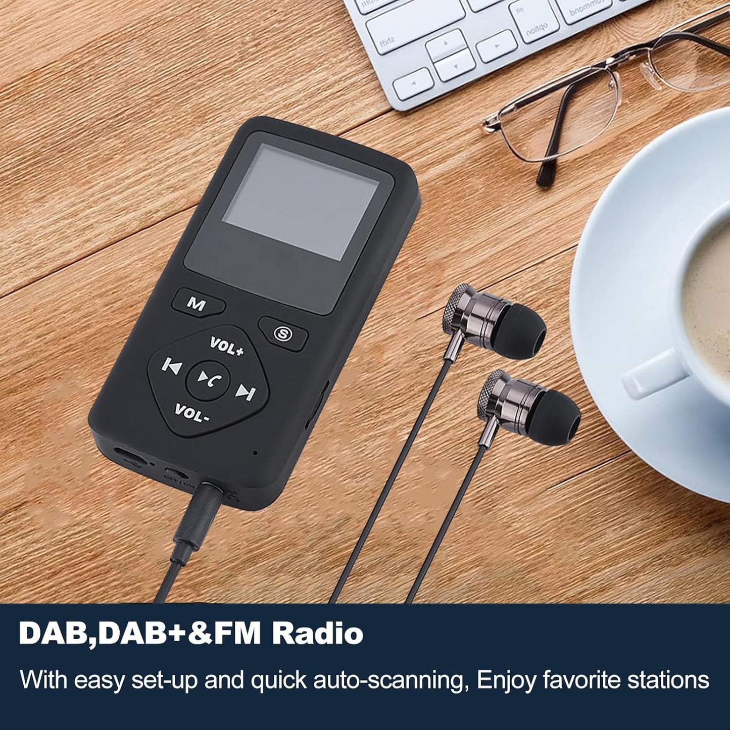 Tragbares Digitalradio mit MP3-Player-Funktion