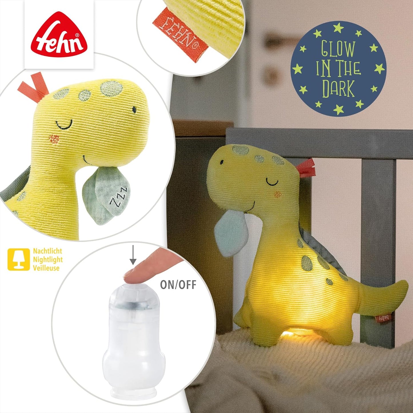 Dino-Nachtlicht-Kuscheltier, Dino