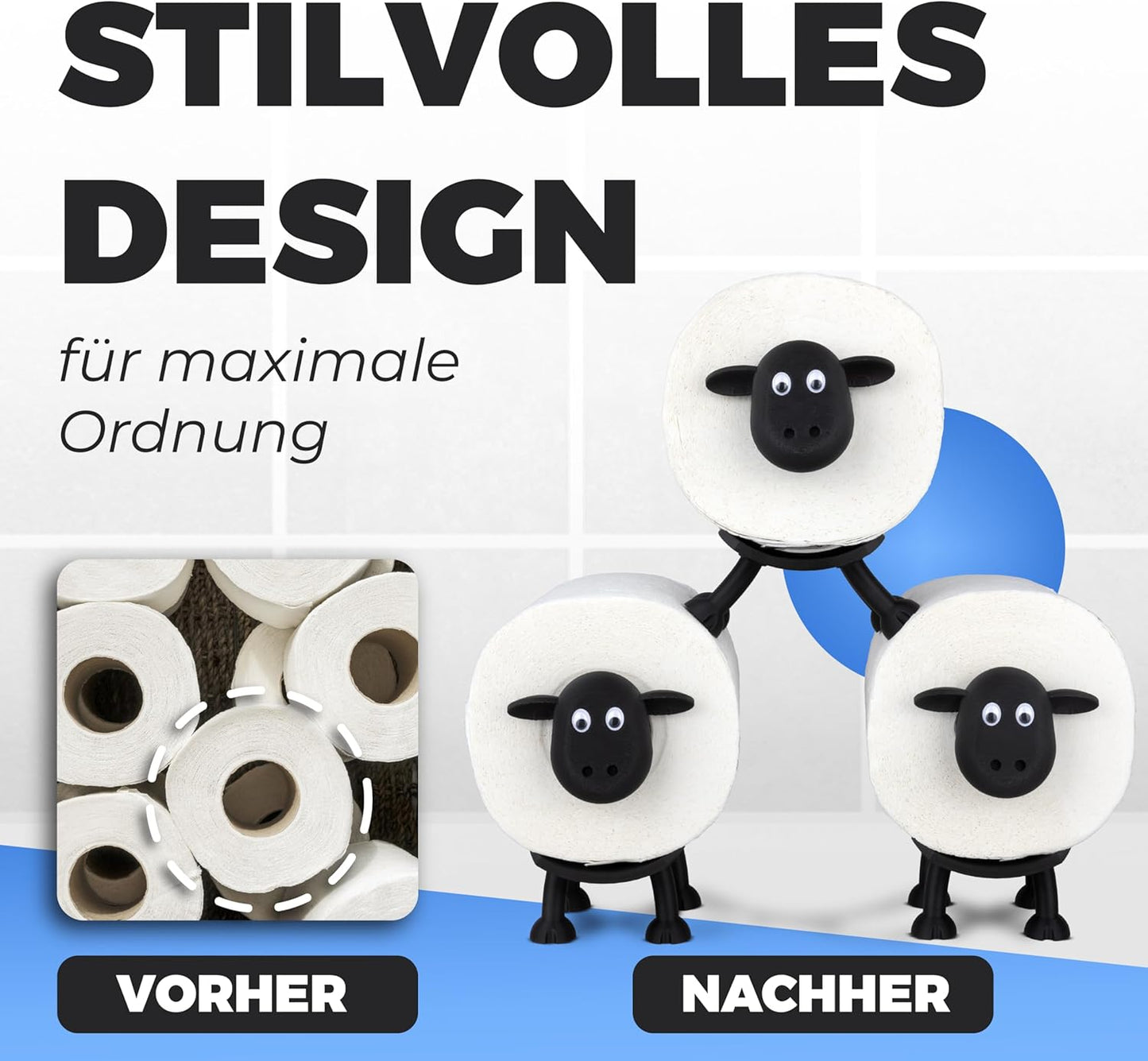 Toilettenpapierhalter Set Emma, Dori & Flocke