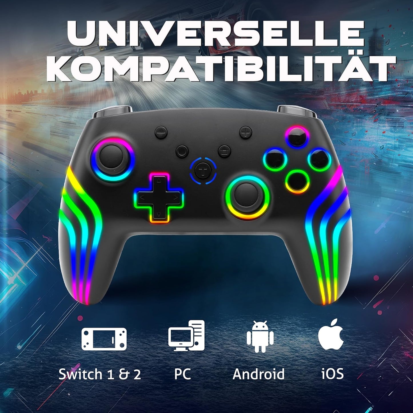 Wireless Gamepad für Switch/PC/Android, MLT-NEXS-K