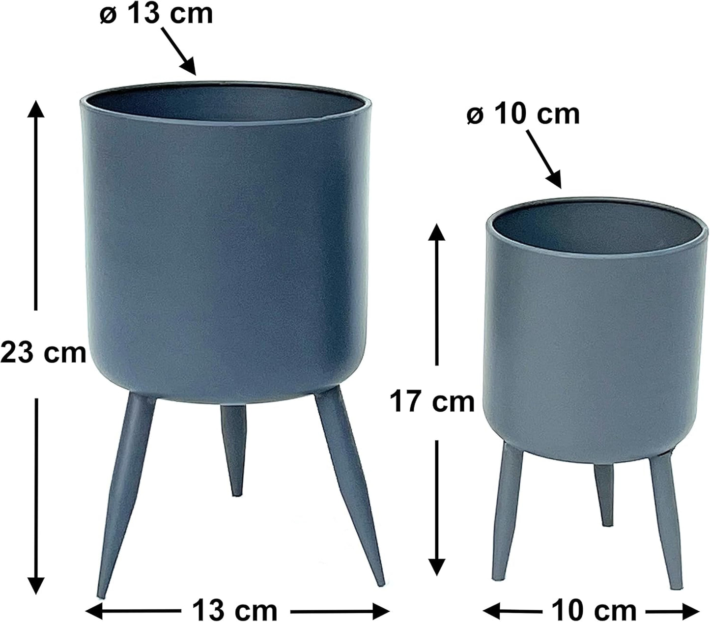 2er-Set Blumenkübel mit Beinen