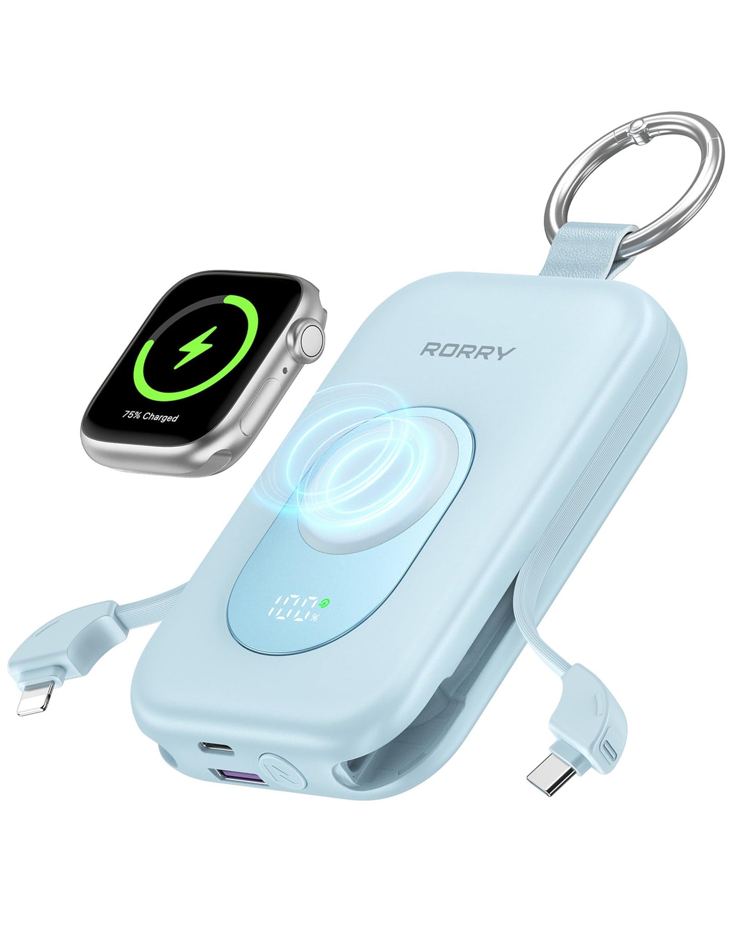 Powerbank mit Schnellladefunktion, Blau