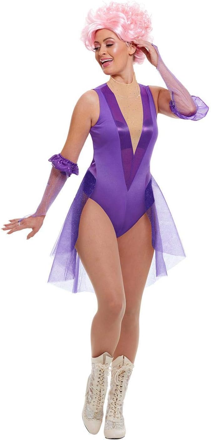 Trapeze-Künstler Kostüm mit Body & Handschuhen, Medium (UK 12-14)