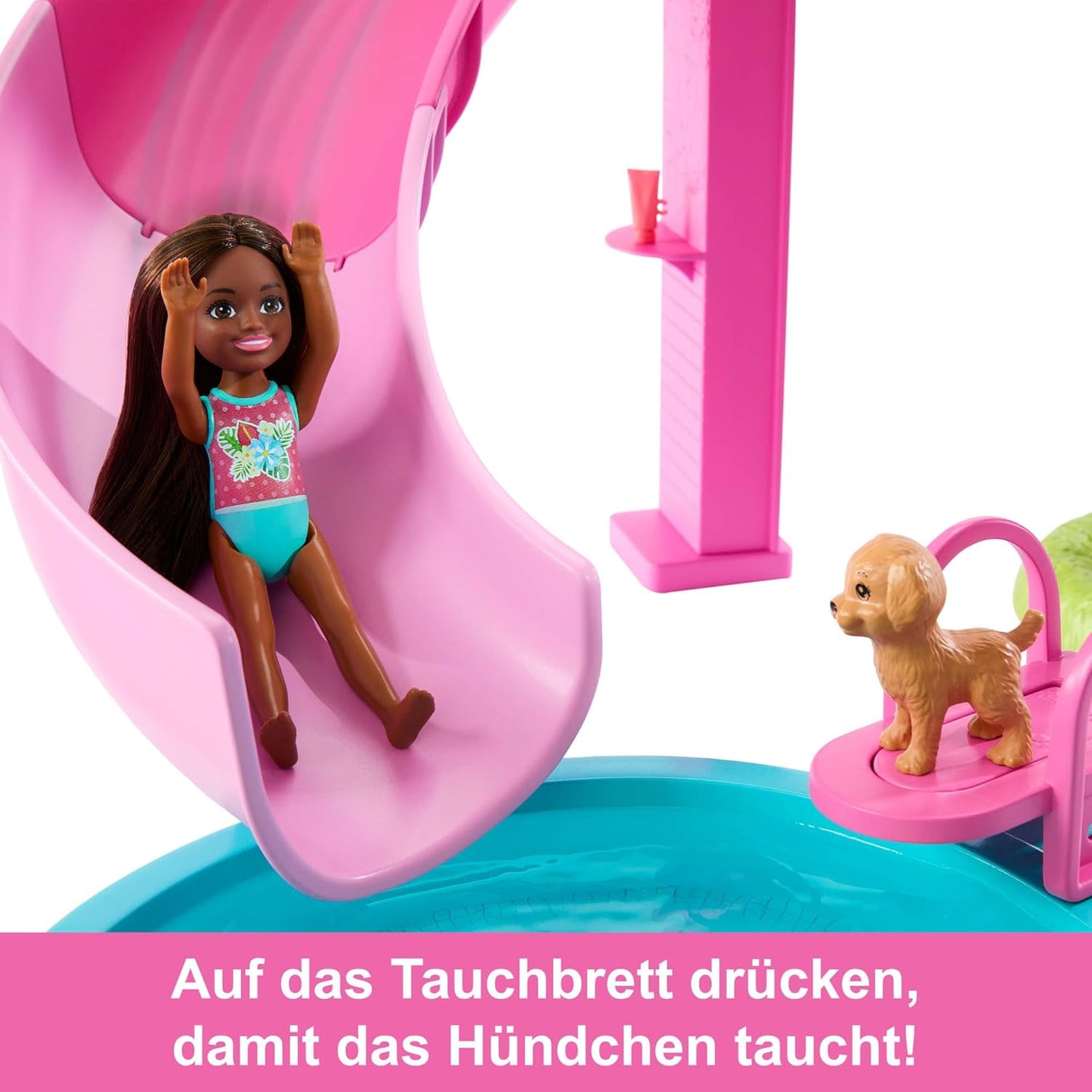 Barbie Traumpool Spielset mit Rutsche und Whirlpool