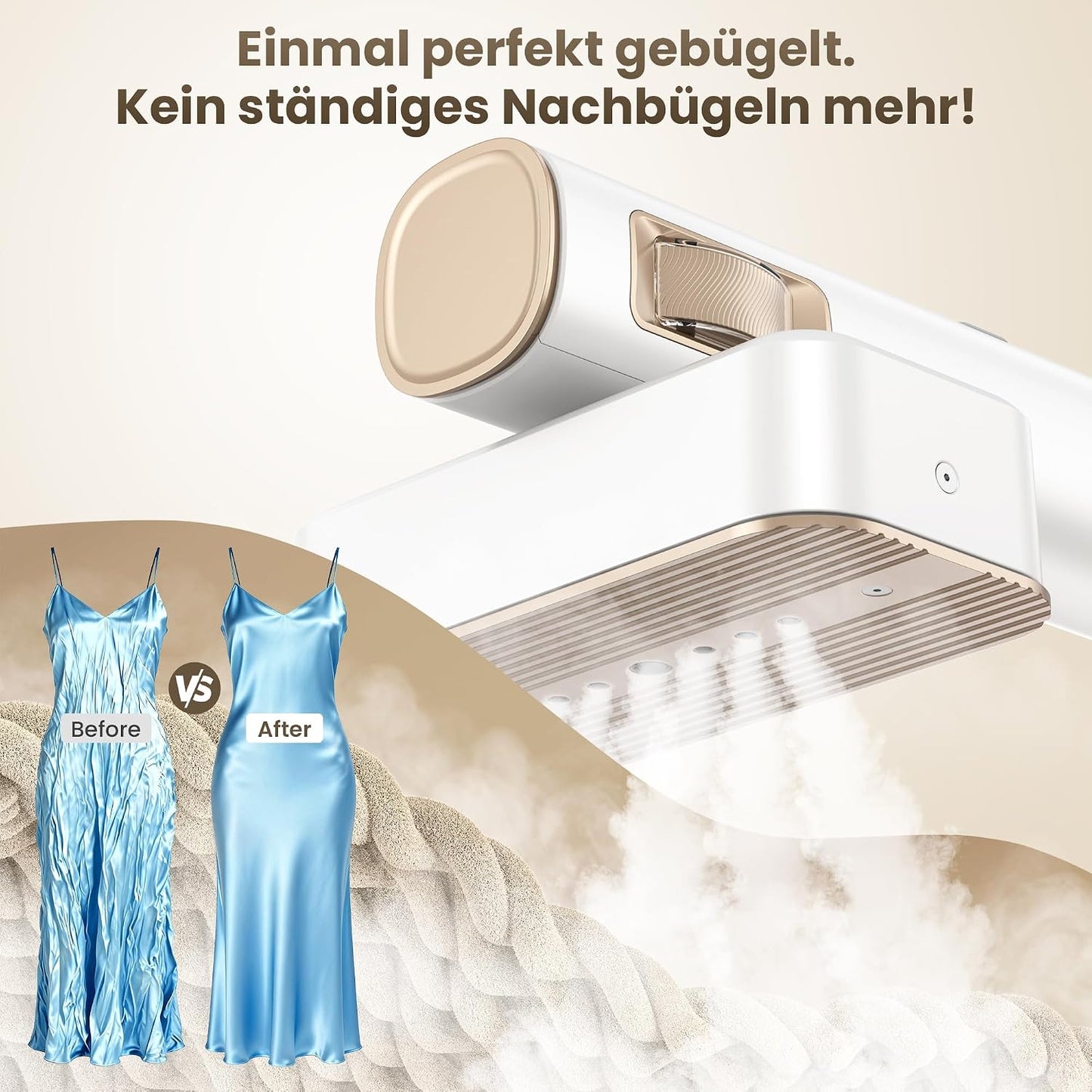 Kompakter Reise-Dampfbügler, White