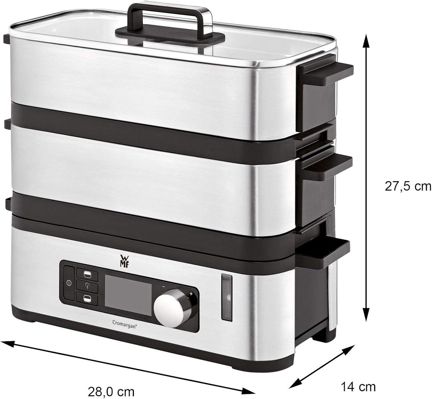 Mini Dampfgarer mit Memory- und Warmhaltefunktion