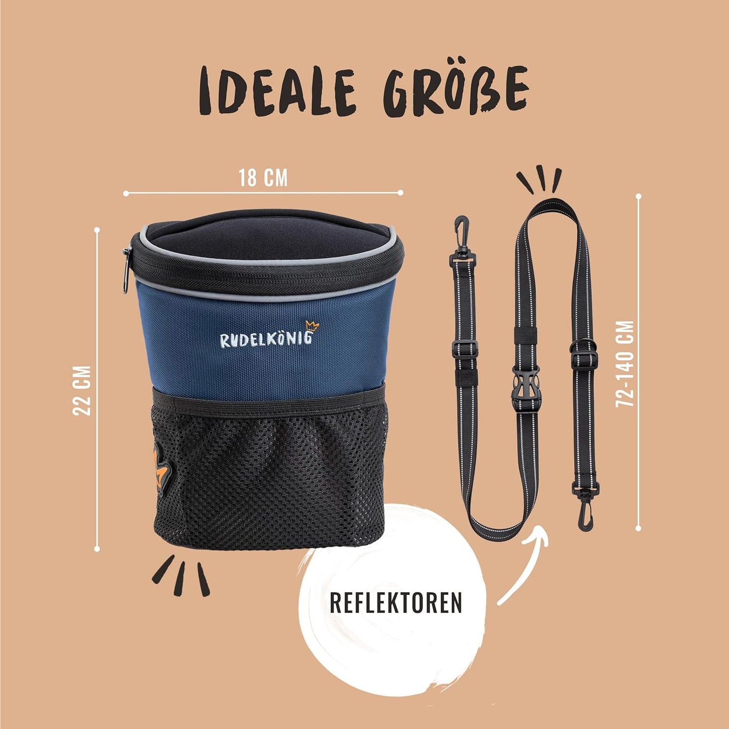 Leckerlitasche, Basic|Blau