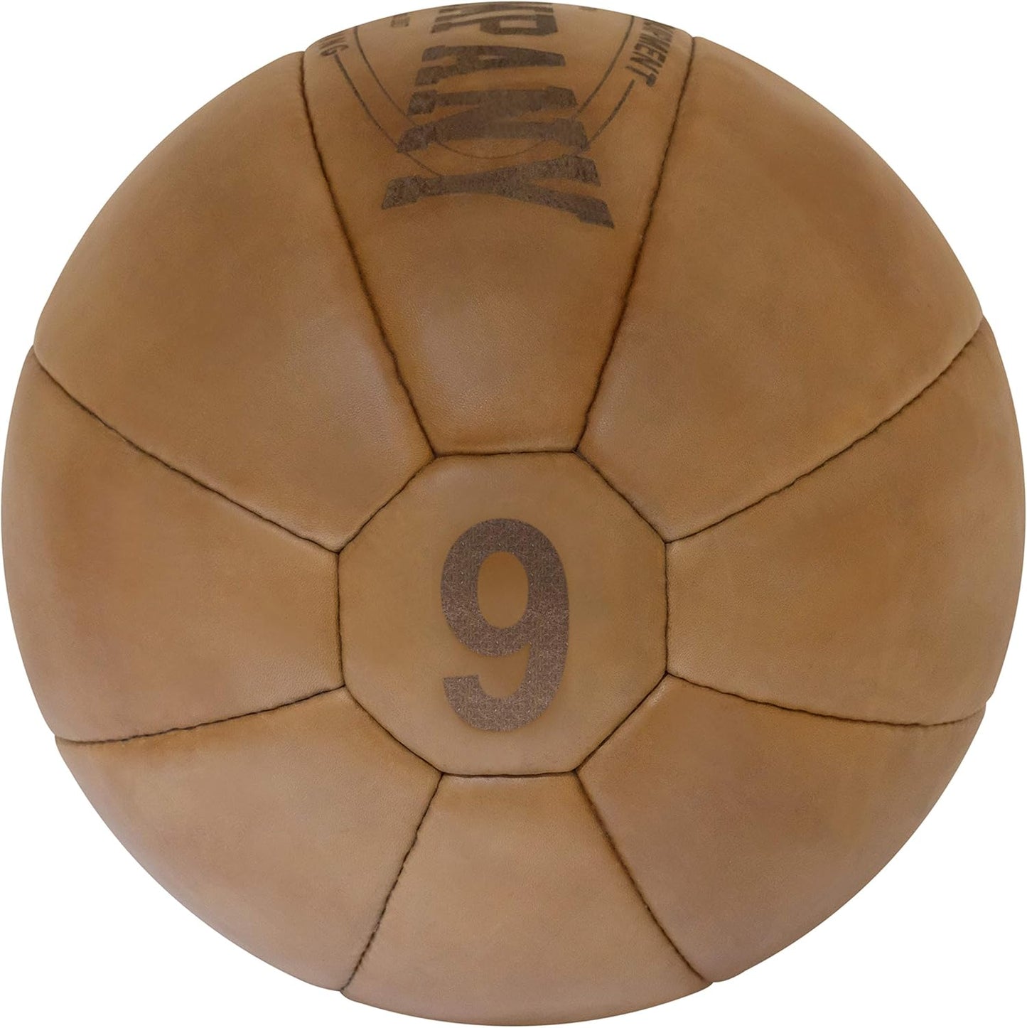Vintage Medizinball, 9 kg Braun