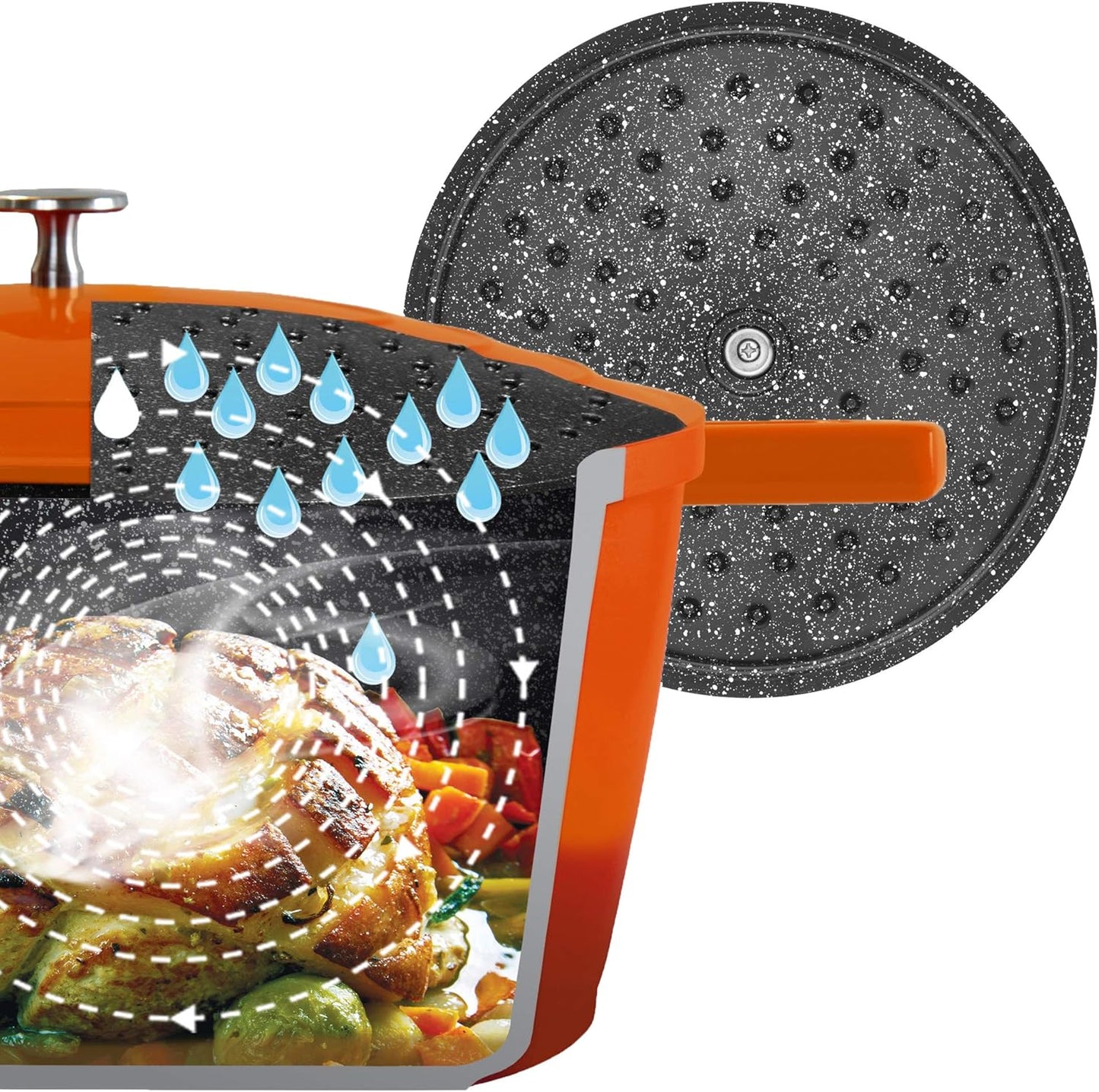 Cocotte Bräter, 28 cm Orange