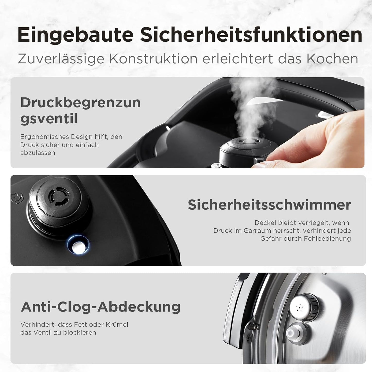 9-in-1 Multikocher, 7.6 Liter Schwarz