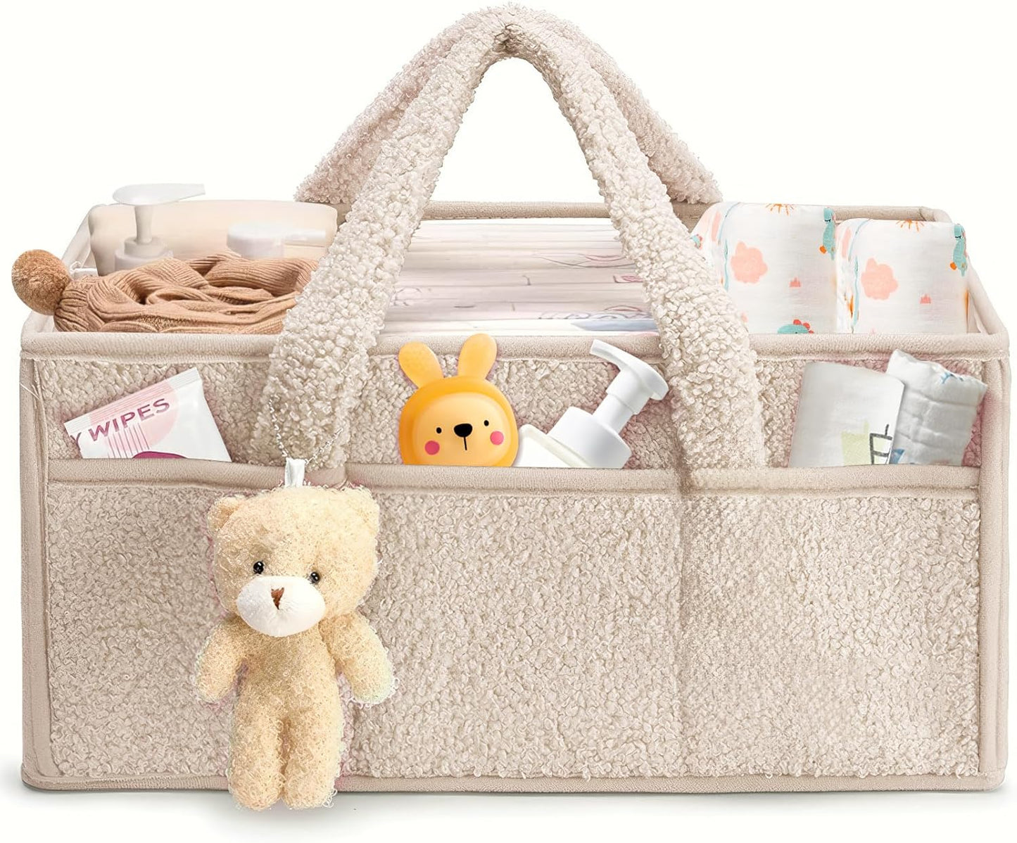 Wickeltaschen-Organizer für Wickeltisch, Weiß