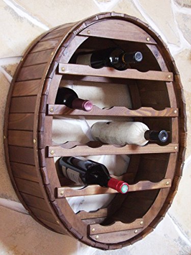 Weinregal für die Wandmontage, 18 Flaschen Braun hängend