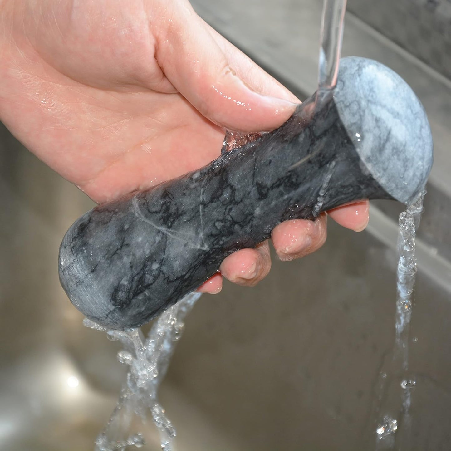Ersatzstössel, black marble polished