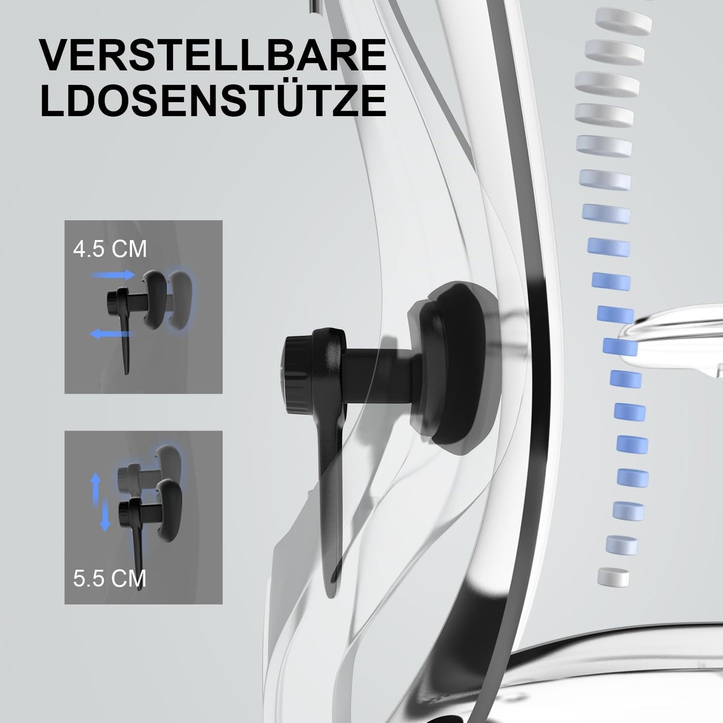 Schreibtischstuhl M18, Schwarz, Upgrade Eisrad