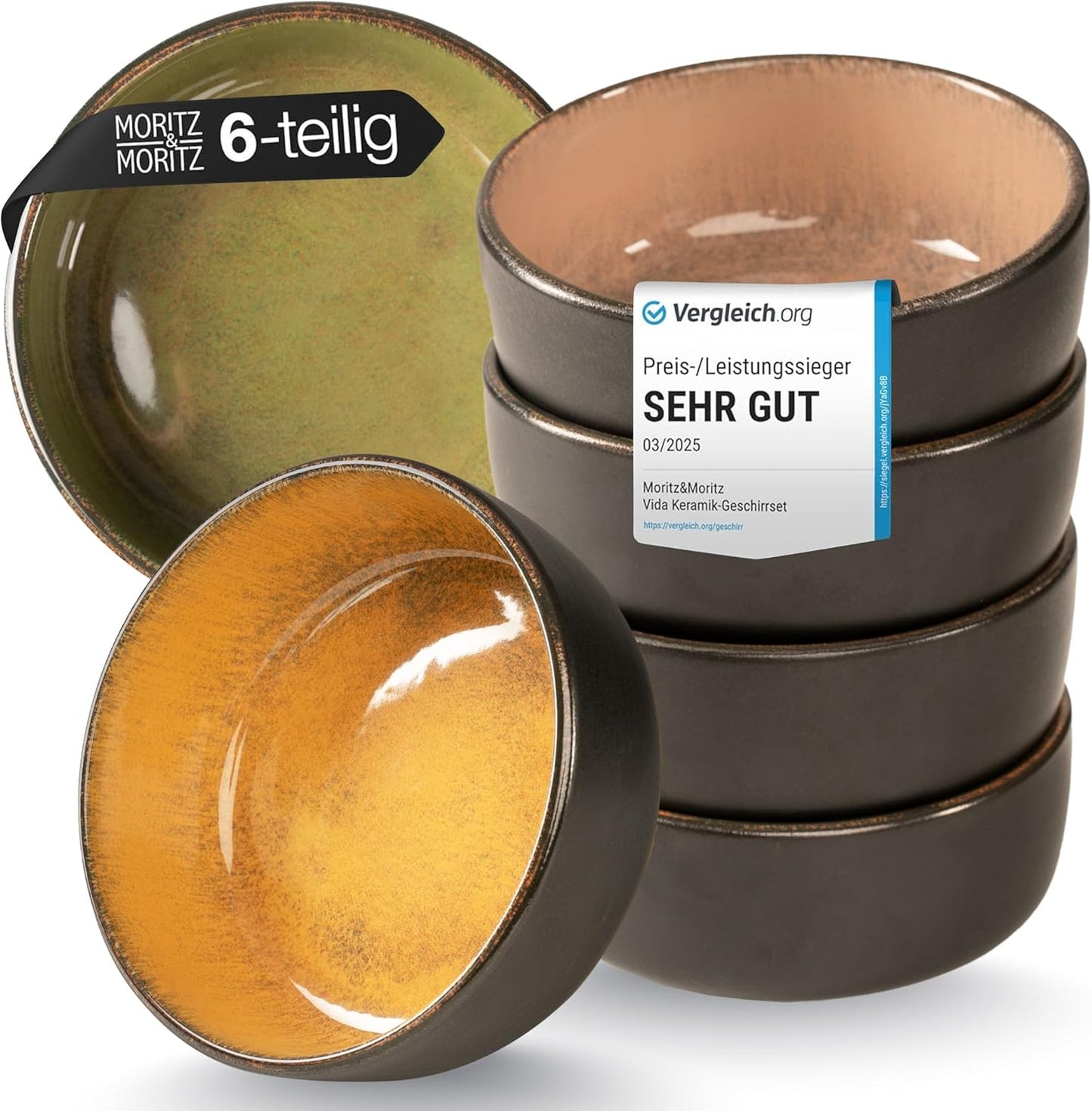 6x Müslischalen, Vintage Müslibowl (6x)