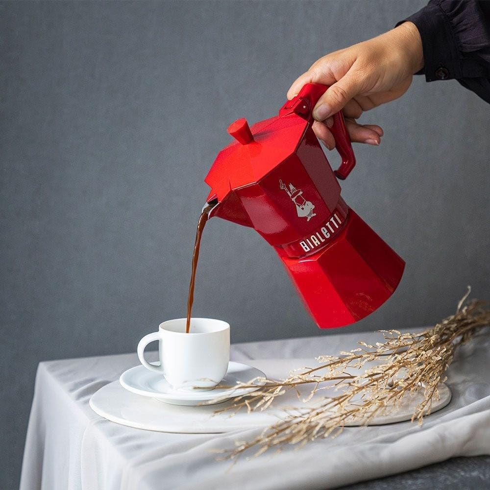 Espressokocher, 3 tazze Rot