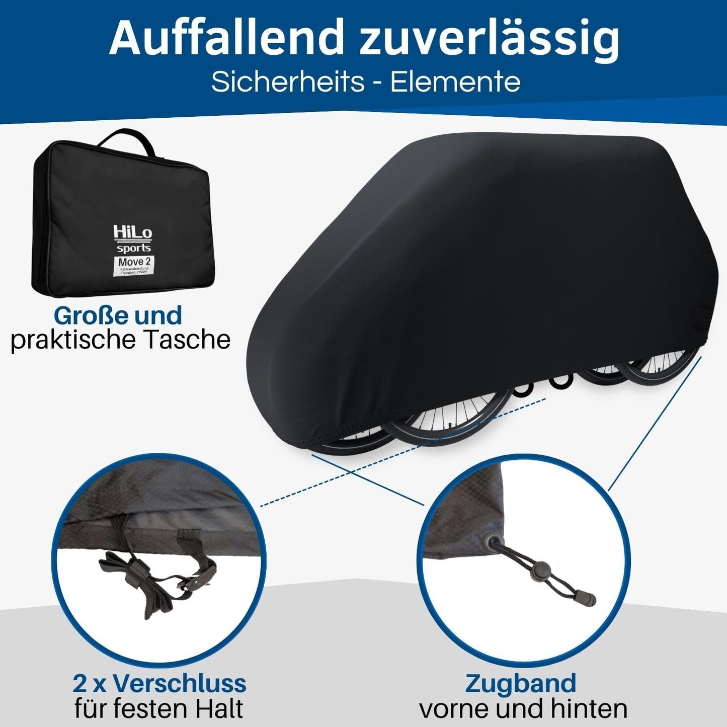 Reissfeste Fahrradabdeckung für Heckträger