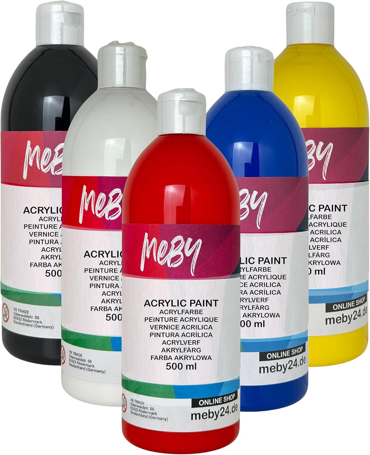 Acrylfarben Allzweck-Set (5 x 500ml), 5 x 500ml
