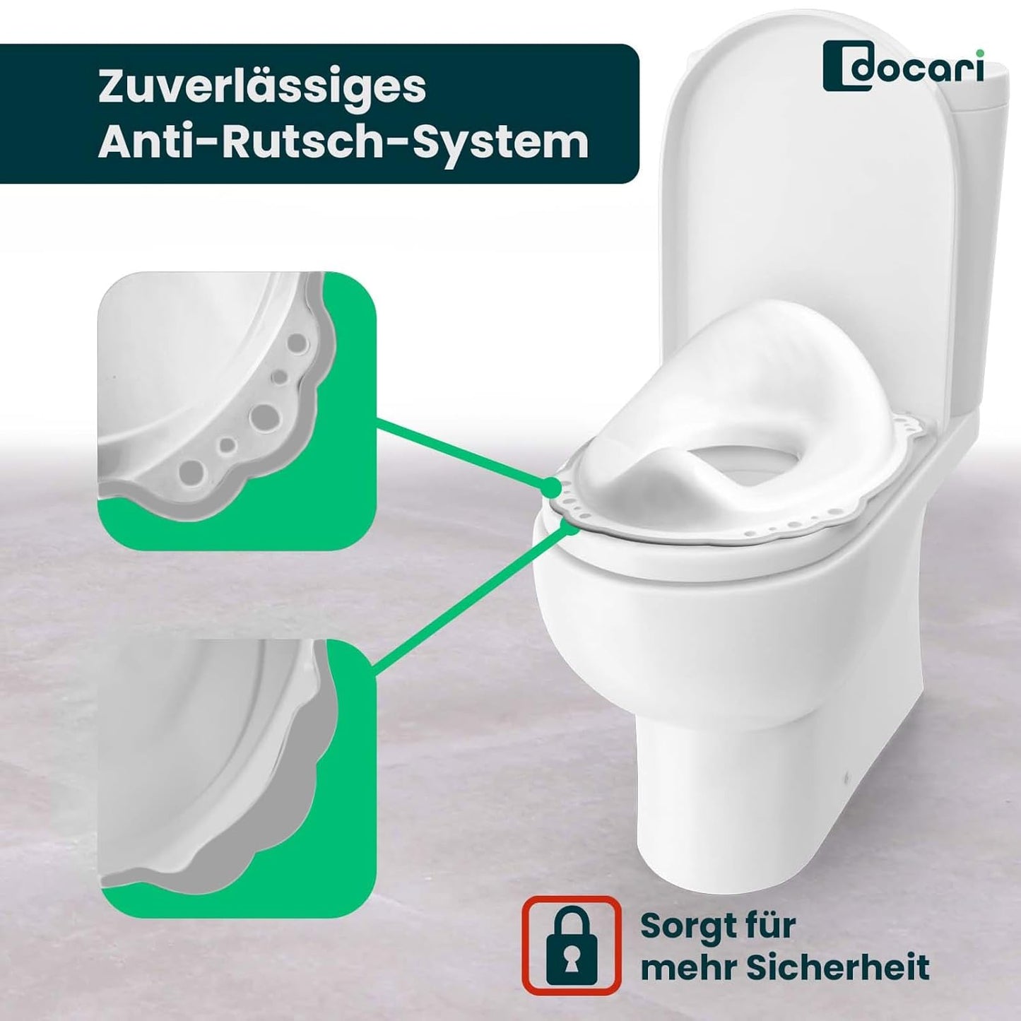 Toilettentrainer-Set mit Tritthocker für Kinder, Weiss 2er Set