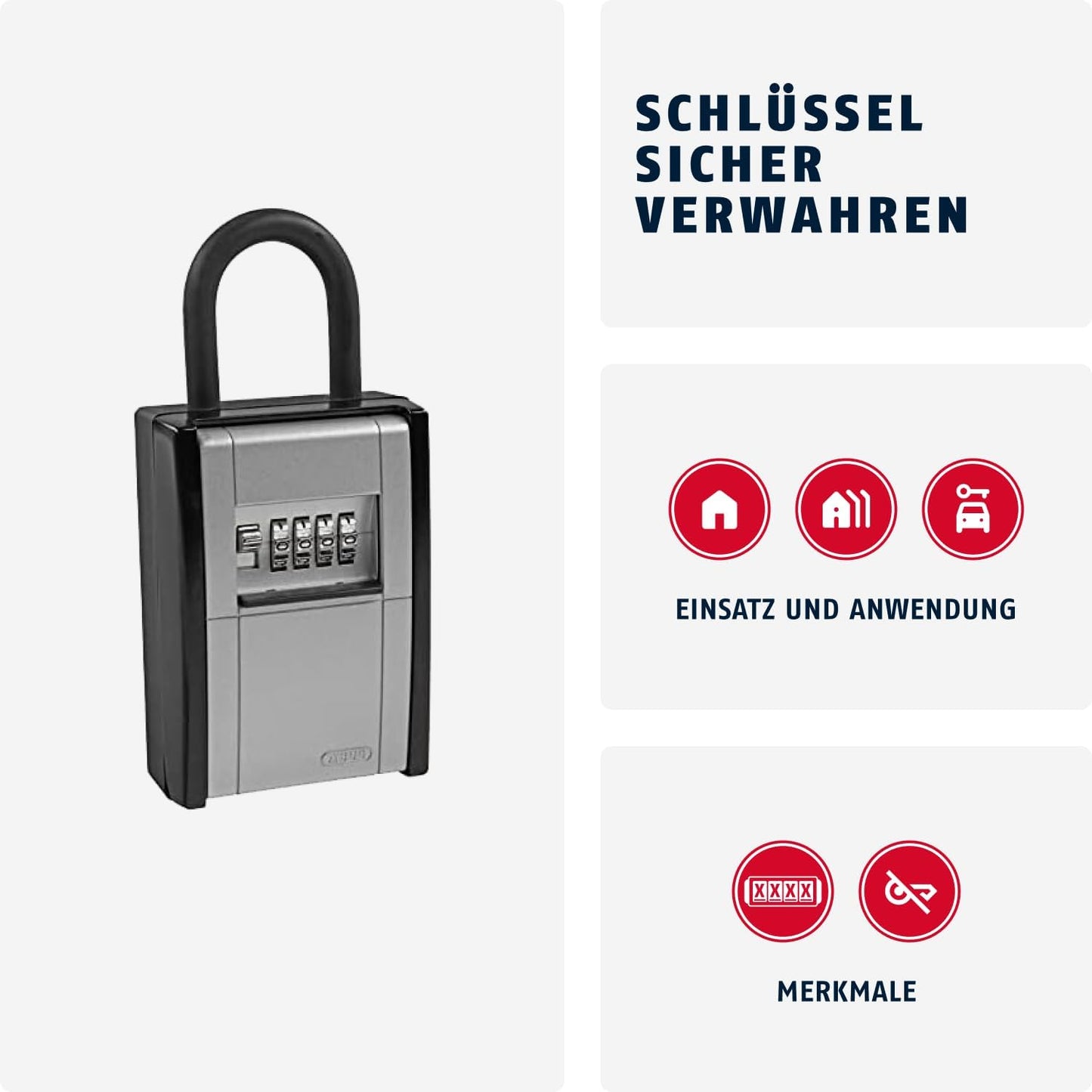 KeyGarage 797 Schlüsselbox mit Bügel zur Befestigung, Standard