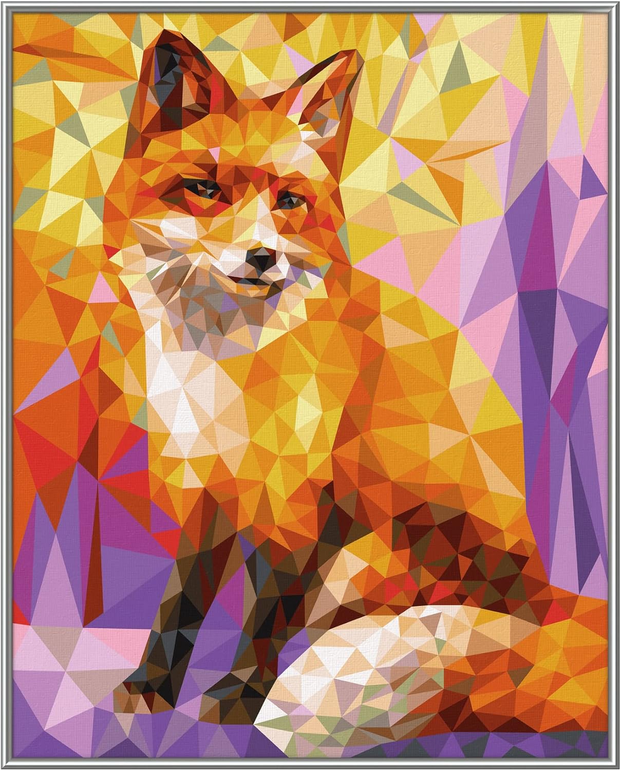 Malen nach Zahlen Polygon Art Fuchs
