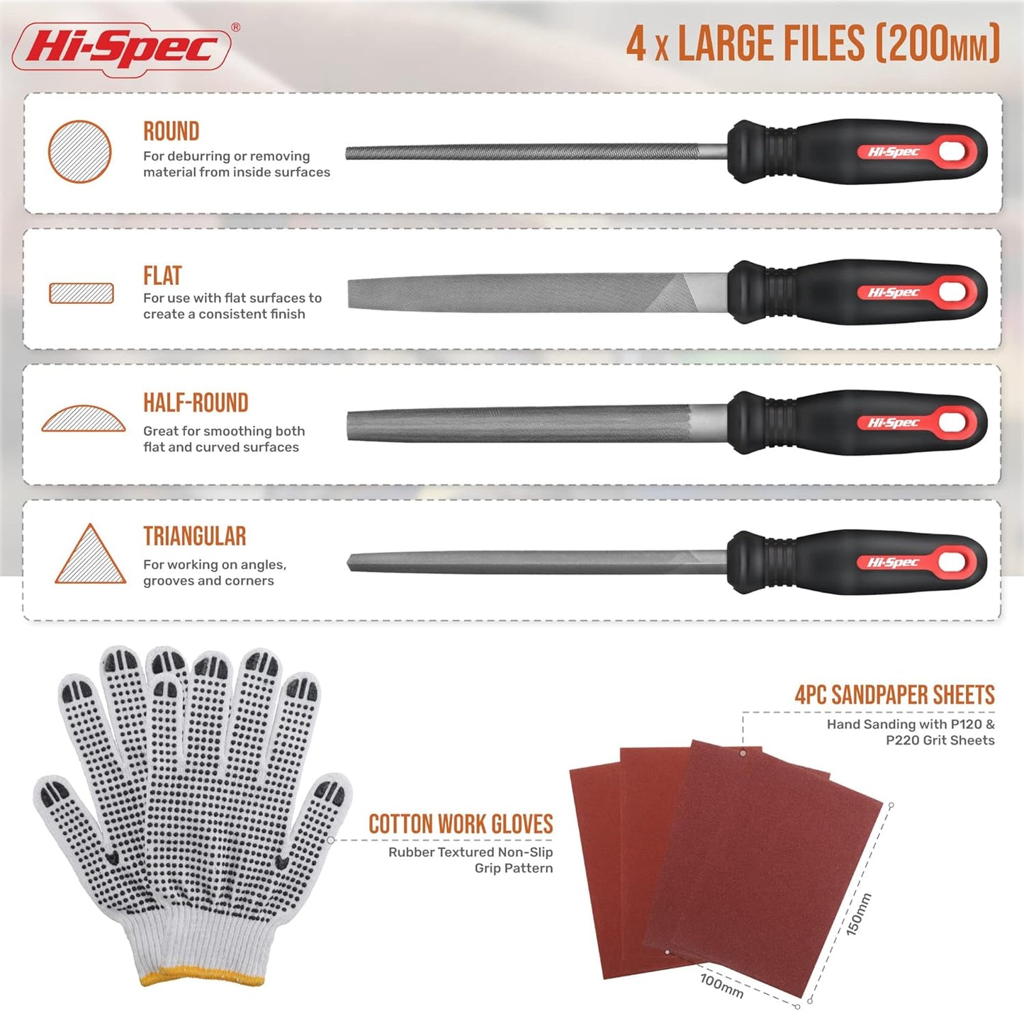 16-teiliges Feilen-Set, 16 Teile