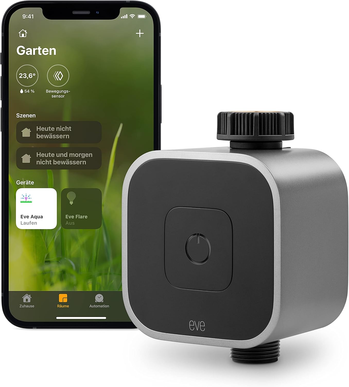 Smarte Bewässerungssteuerung per App (Eve Aqua), Eve Aqua (Apple Home)