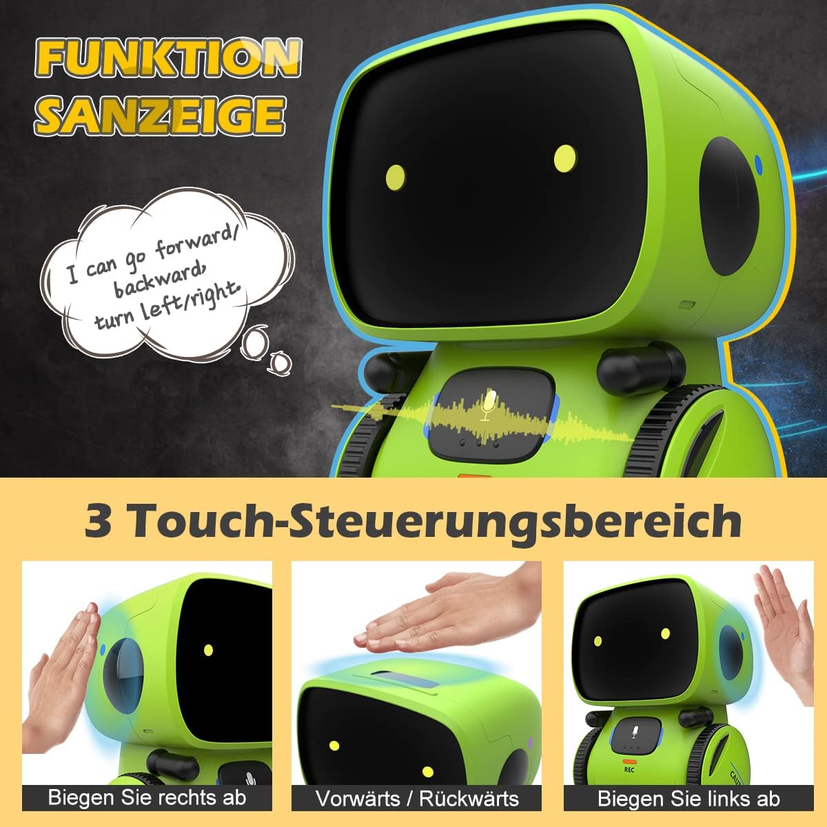 Interaktiver Roboter, grün