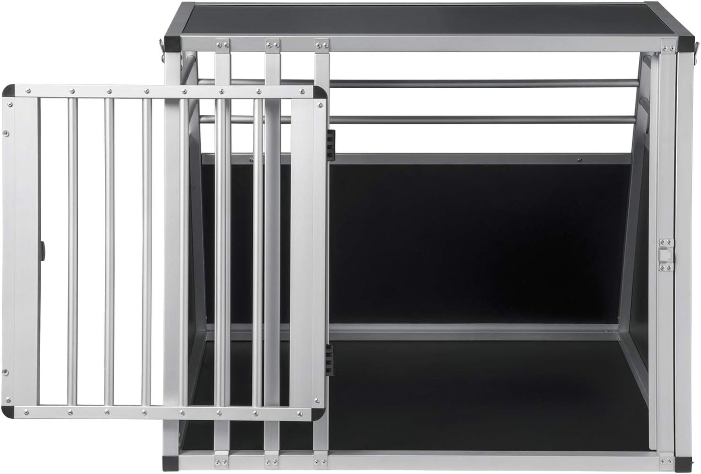 Hundetransportbox für den Kofferraum, L 80 x B 65 x H 65 cm, Schwarz