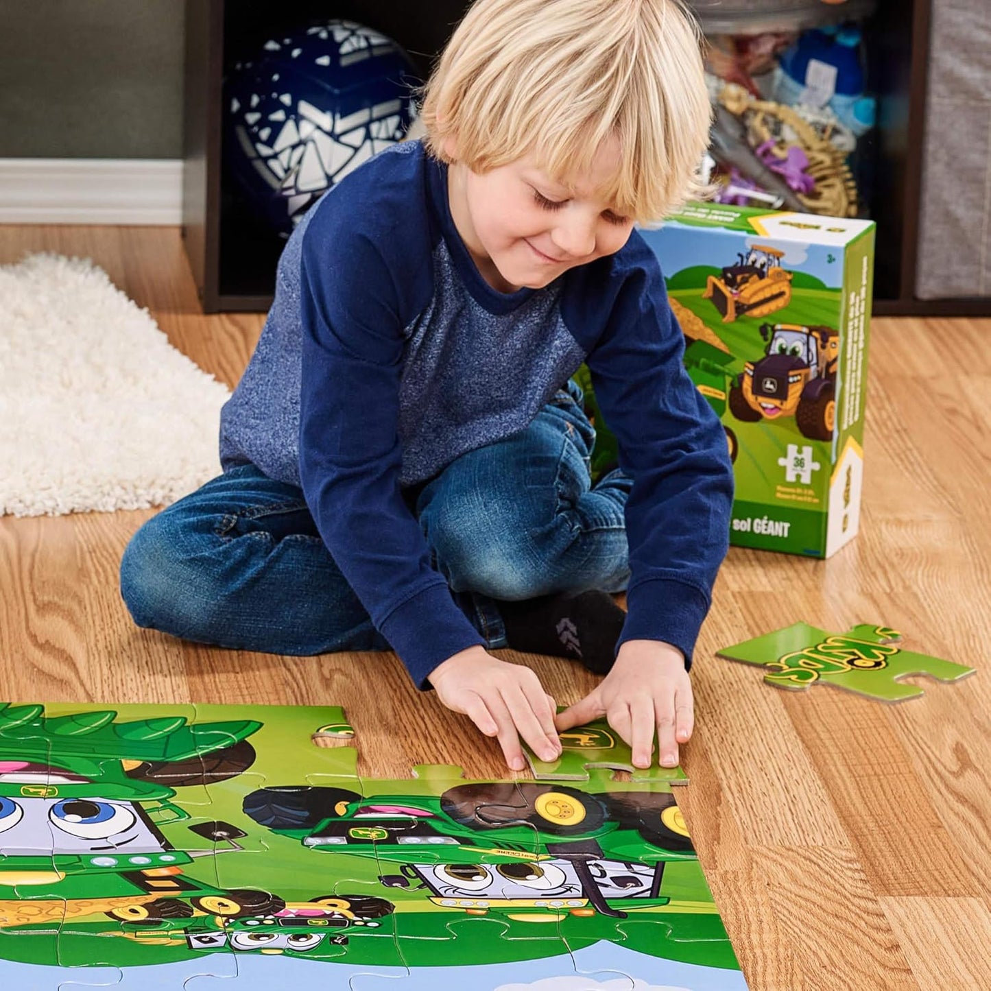 47281 Bodenpuzzle Bauernhofmaschinen, Bodenspiel