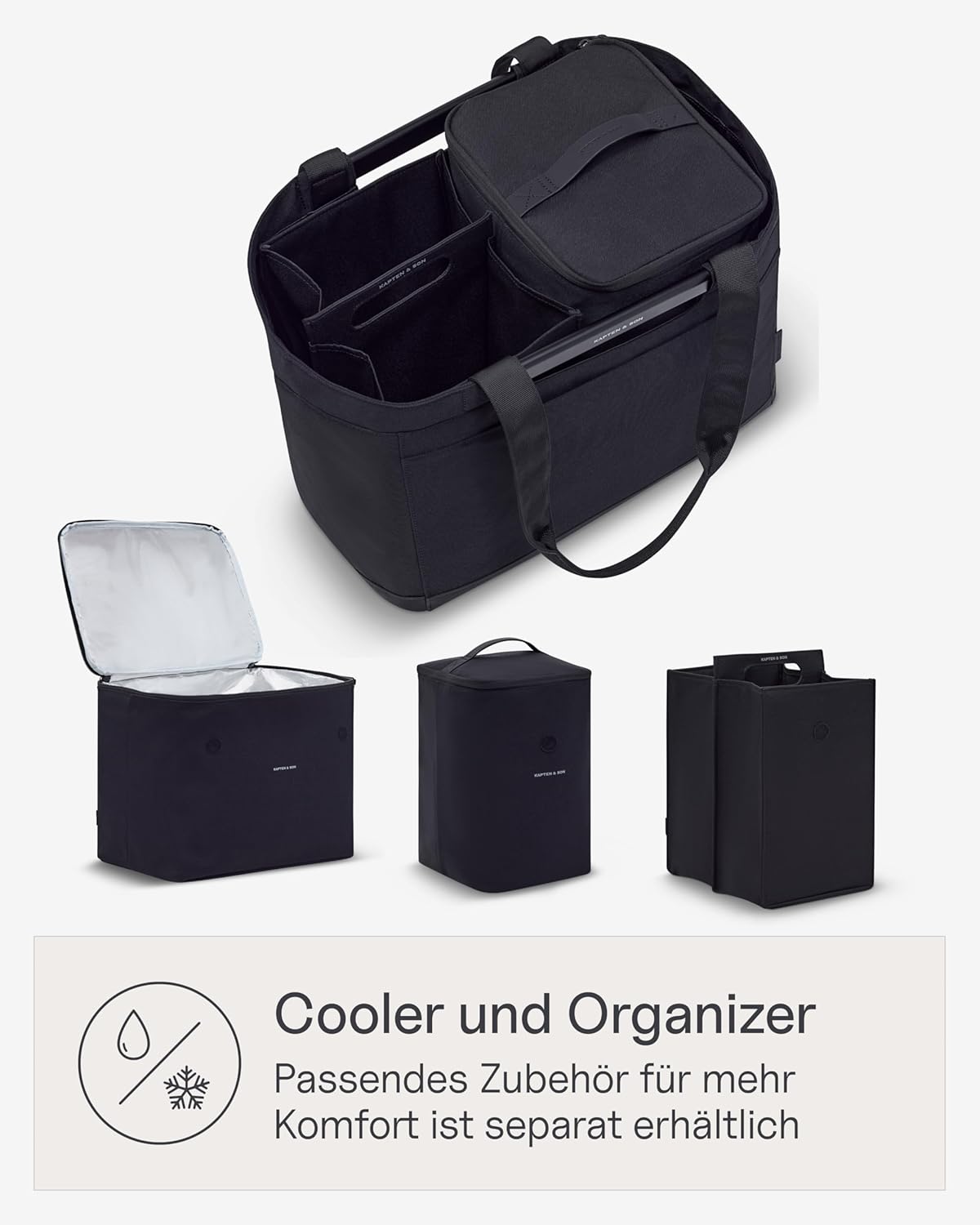 Shopping Basket VASSA, All Black