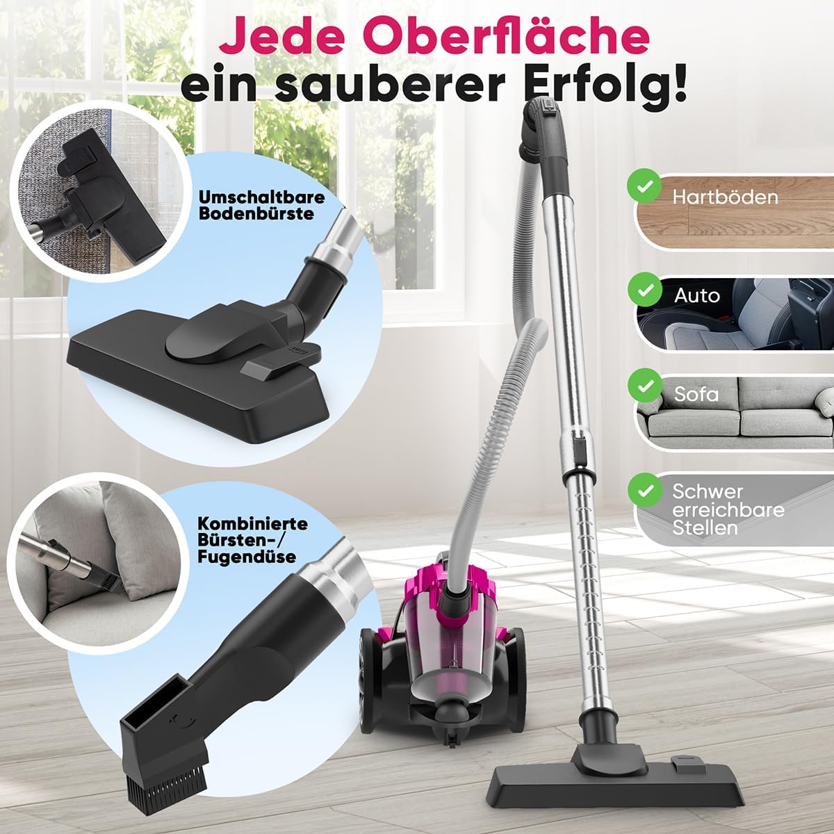 PC-BS3134 Bodenstaubsauger ohne Beutel