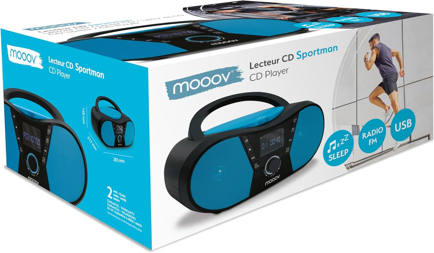 Tragbarer CD-Player mit USB, Schwarz