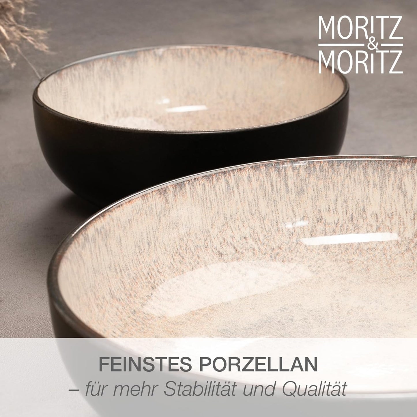 2er-Set Servierschalen, Beige Servierschüssel (2x)