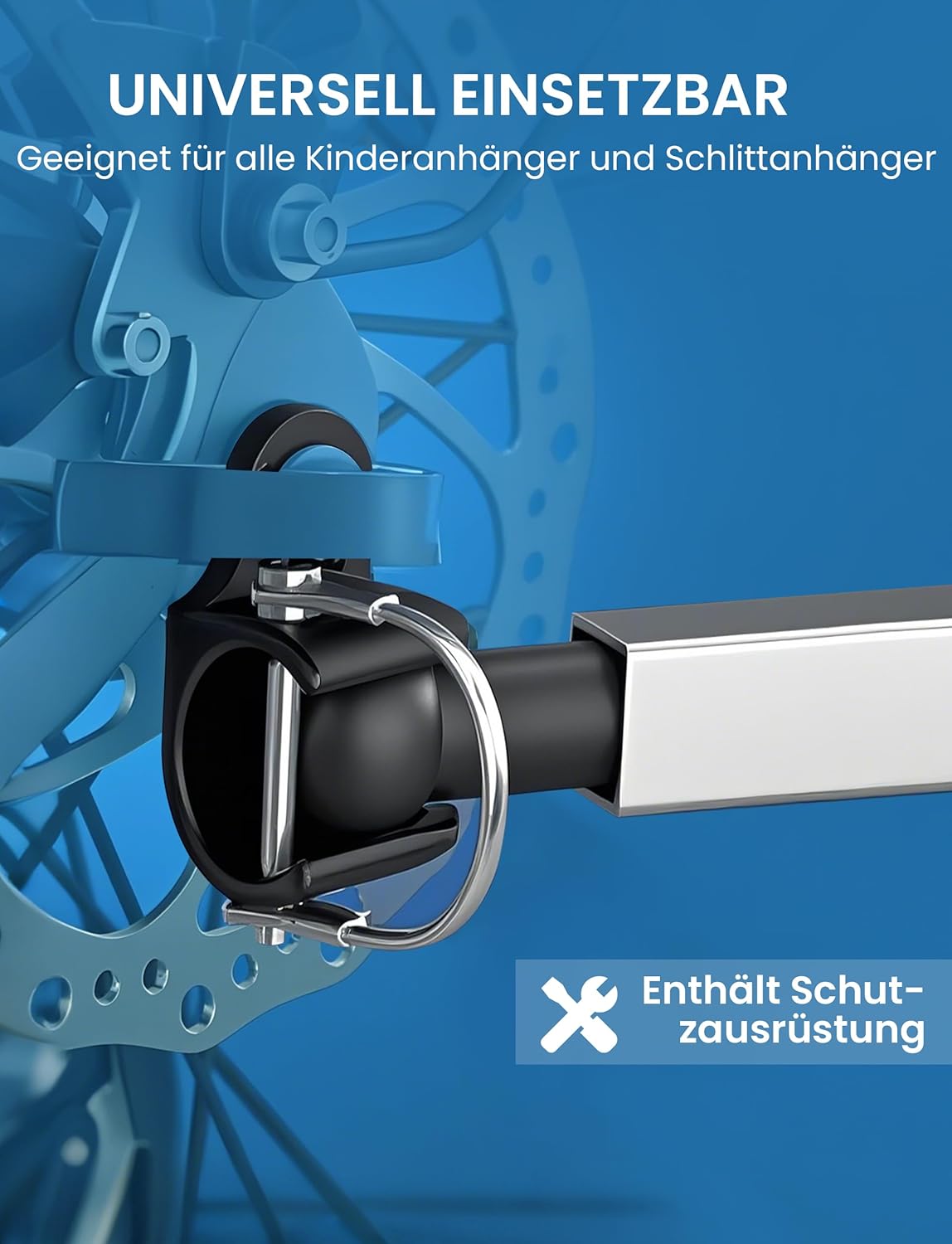 2-teiliges Fahrradanhänger Kupplungs-Set für Thule Chariot & Coaster, 2 Stück - Schwarz