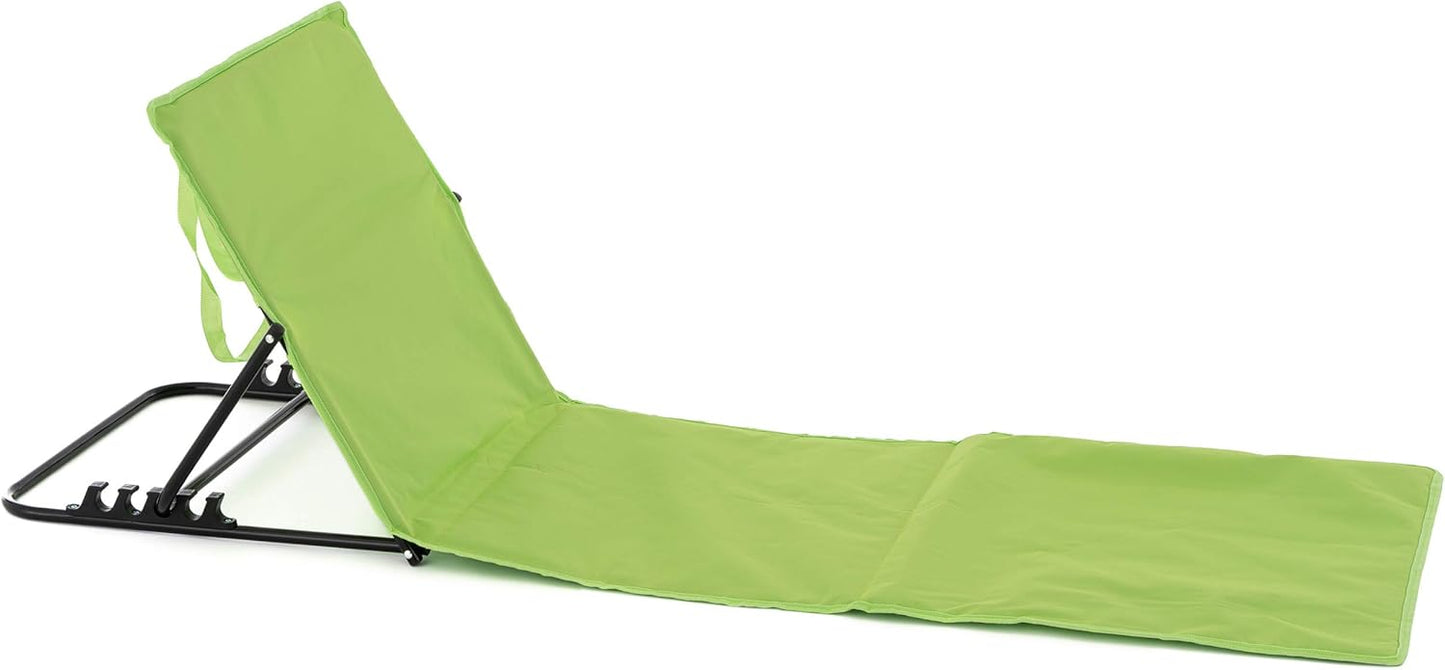 2-teiliges Strandmatten-Set mit verstellbarer Rückenlehne und Tasche, Grün