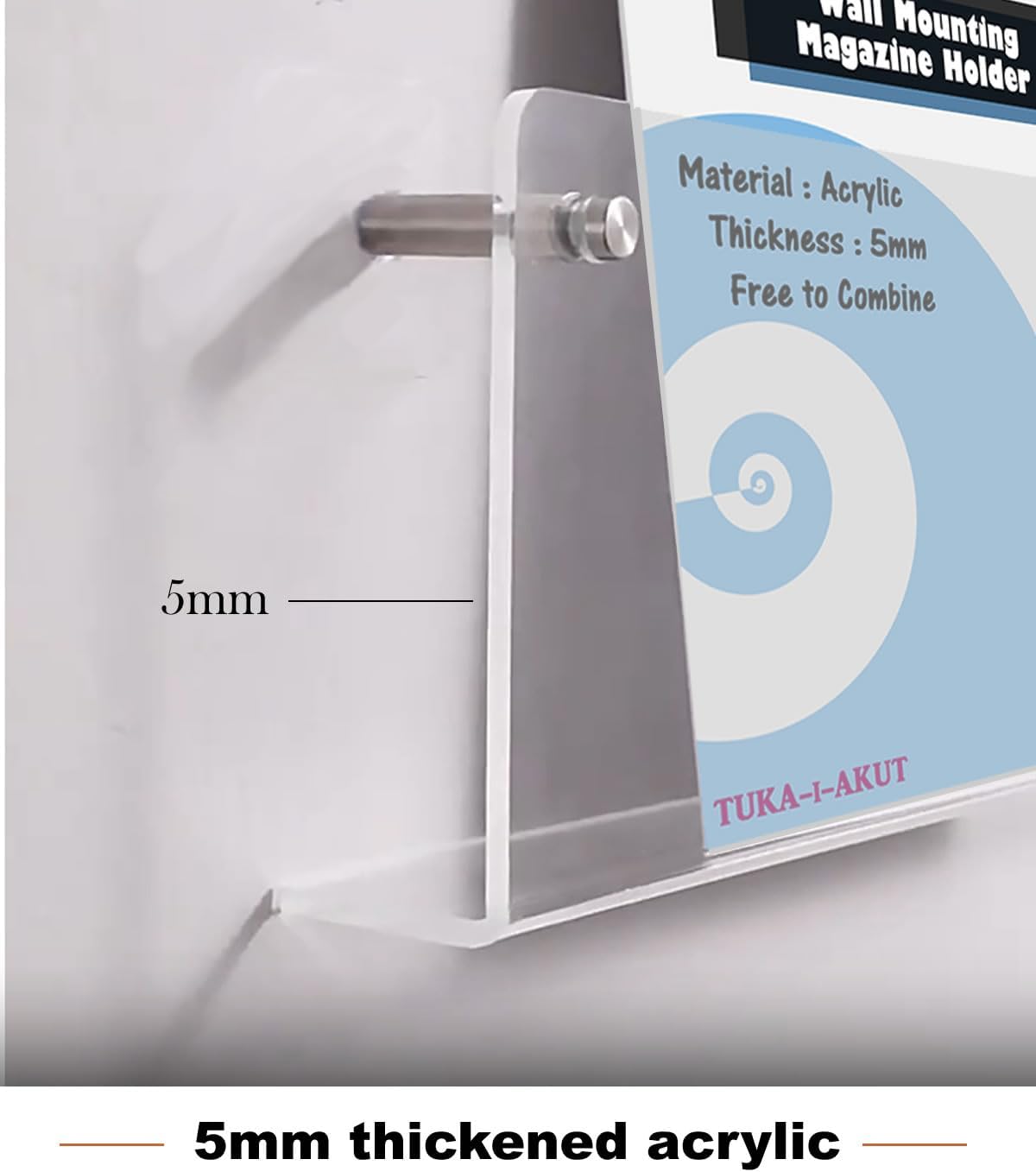 2-teiliges Wand-Prospekthalter Set, 2 Schichten 100cm | Transparent