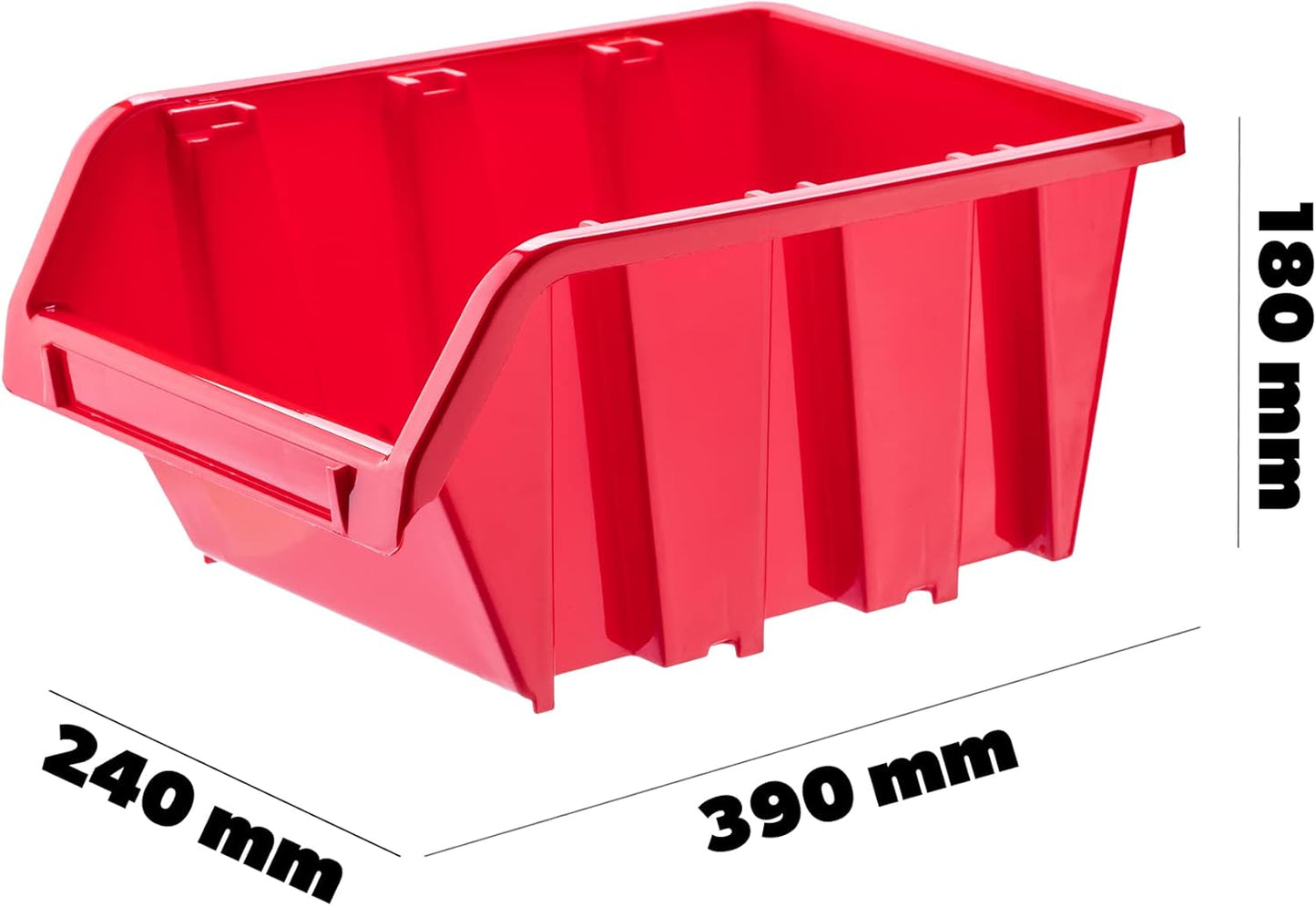 Werkstatt-Stapelkiste Set, 390x240mm Rot 20 Stück