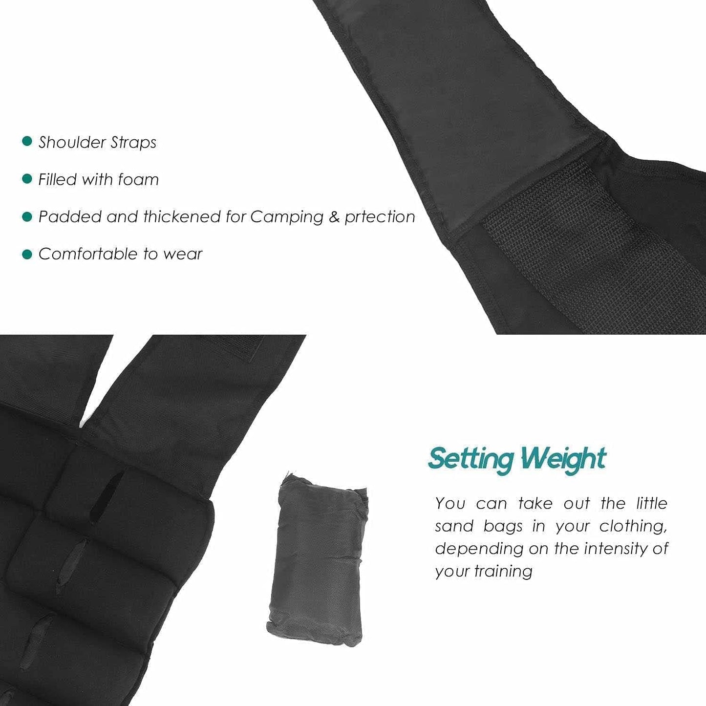 Verstellbare Gewichtsweste für Krafttraining (5-30 kg), 10kg