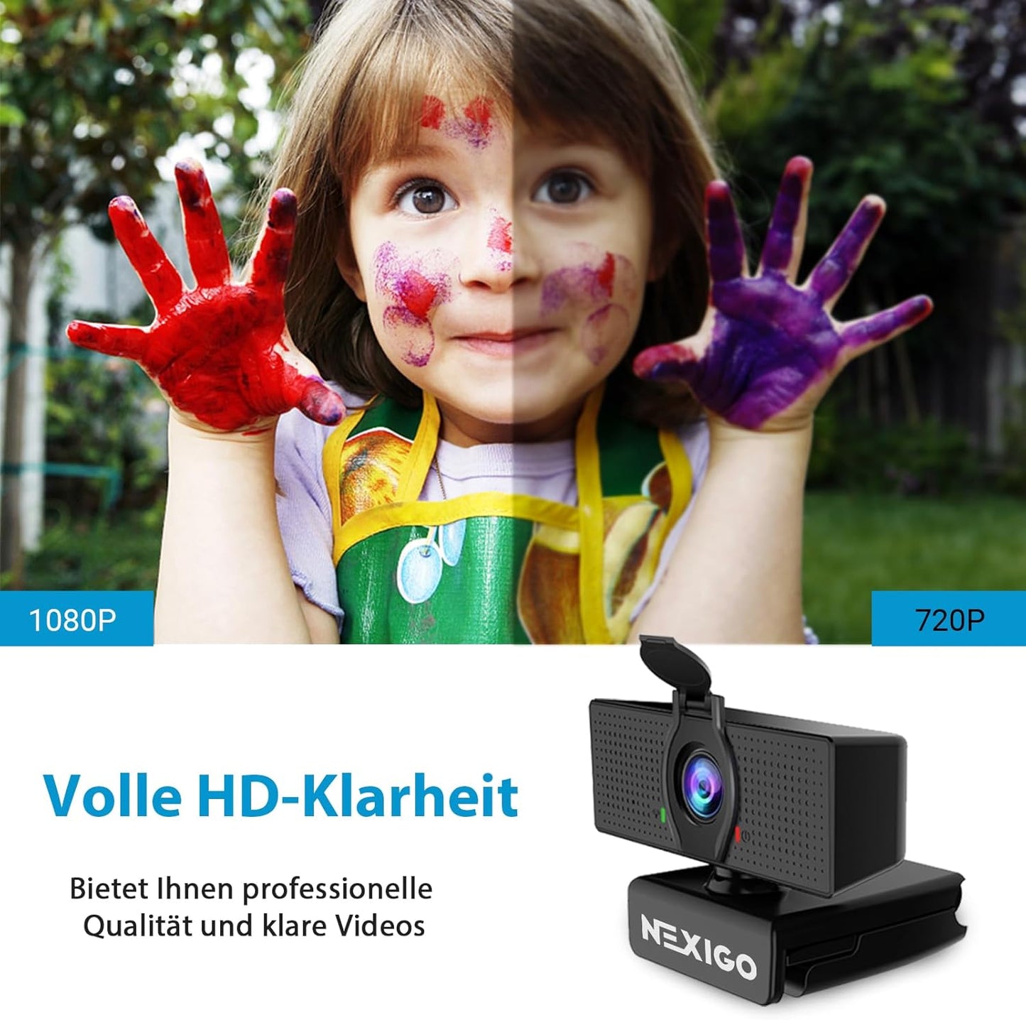 HD-Webcam 1080P mit Mikrofon, 1080P Webcam