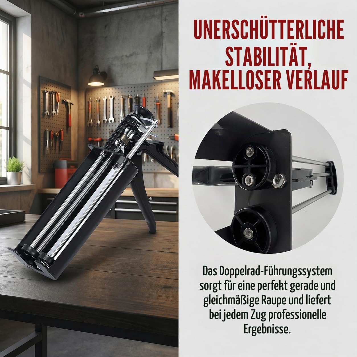 Doppelkartuschenpistole für Klebstoffe und Dichtstoffe