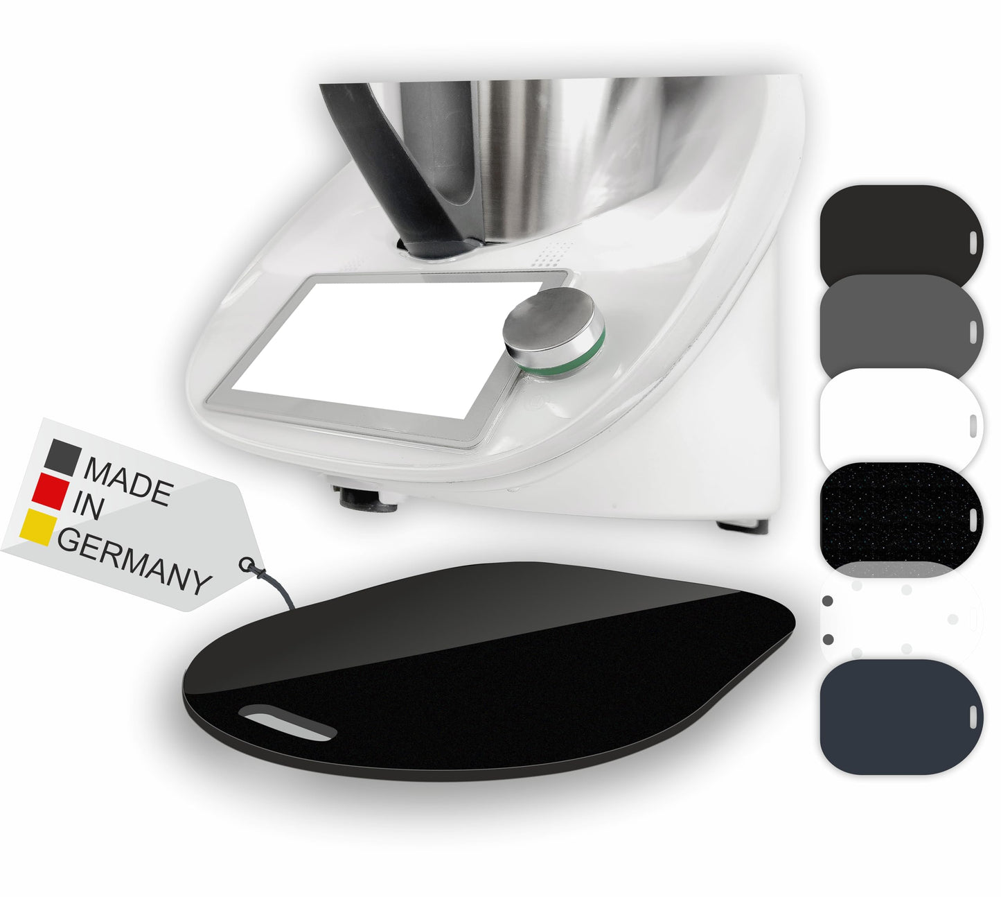 Gleitbrett für Thermomix TM5/TM6/TM31, Granitoptik Schwarz