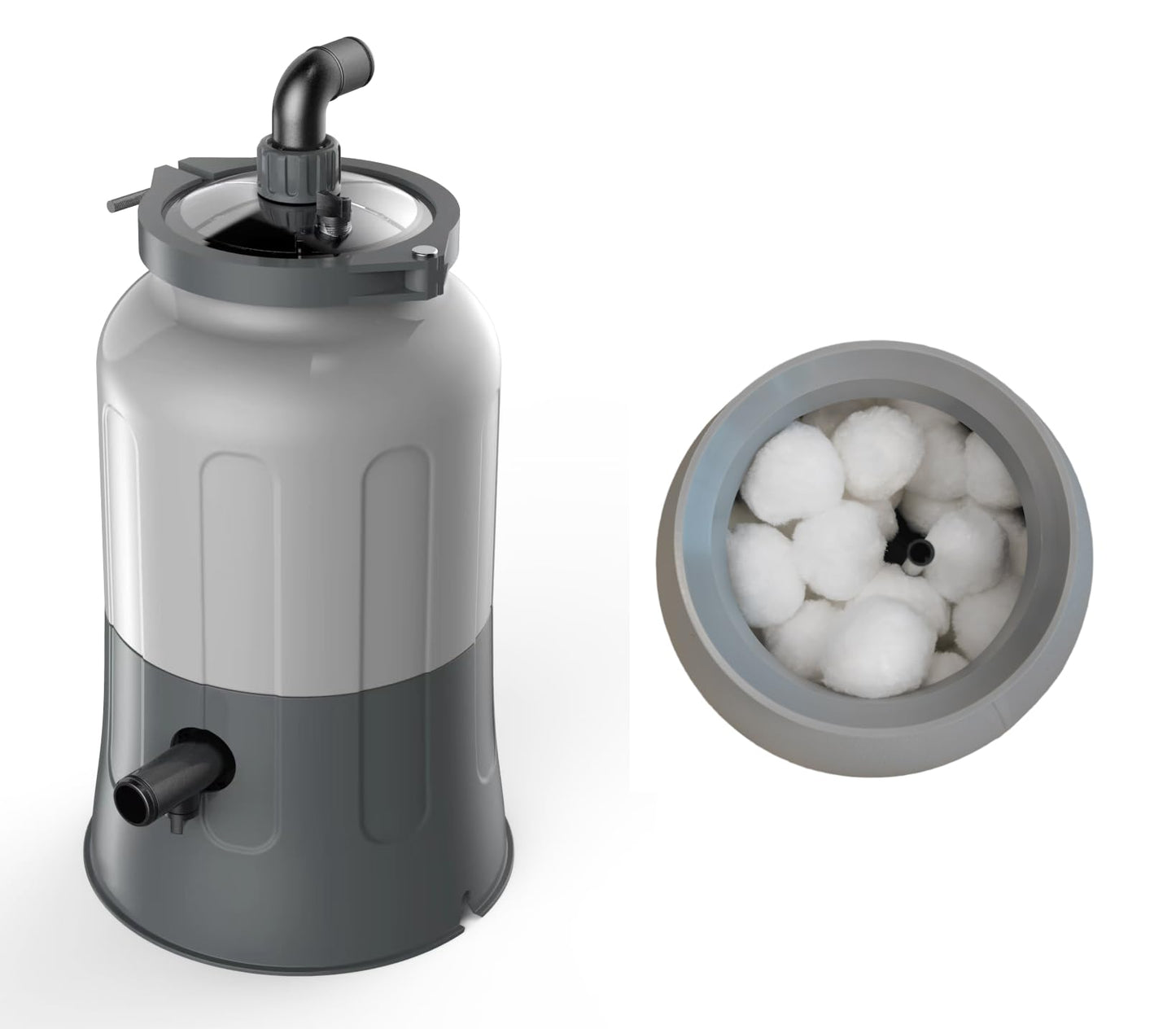 Filterpumpe mit Sand- und Filterbällen (3800 l/h, 40W), Pumpe – 3800 l/h, 40W