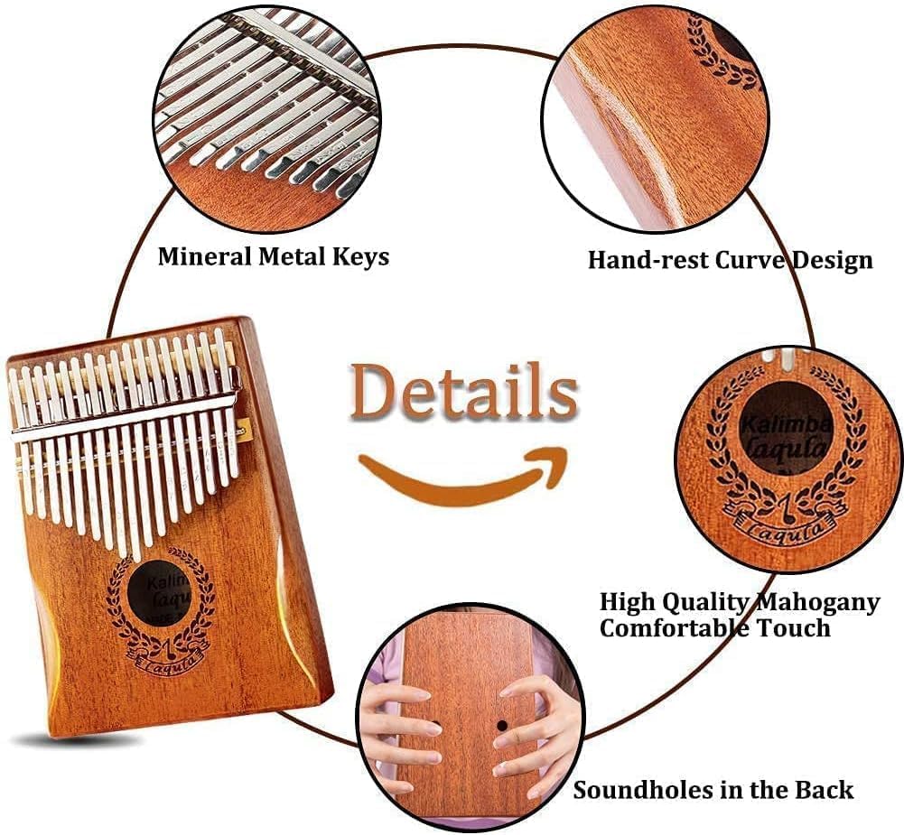 Kalimba Daumenklavier, Mahagoni mit Tragetasche