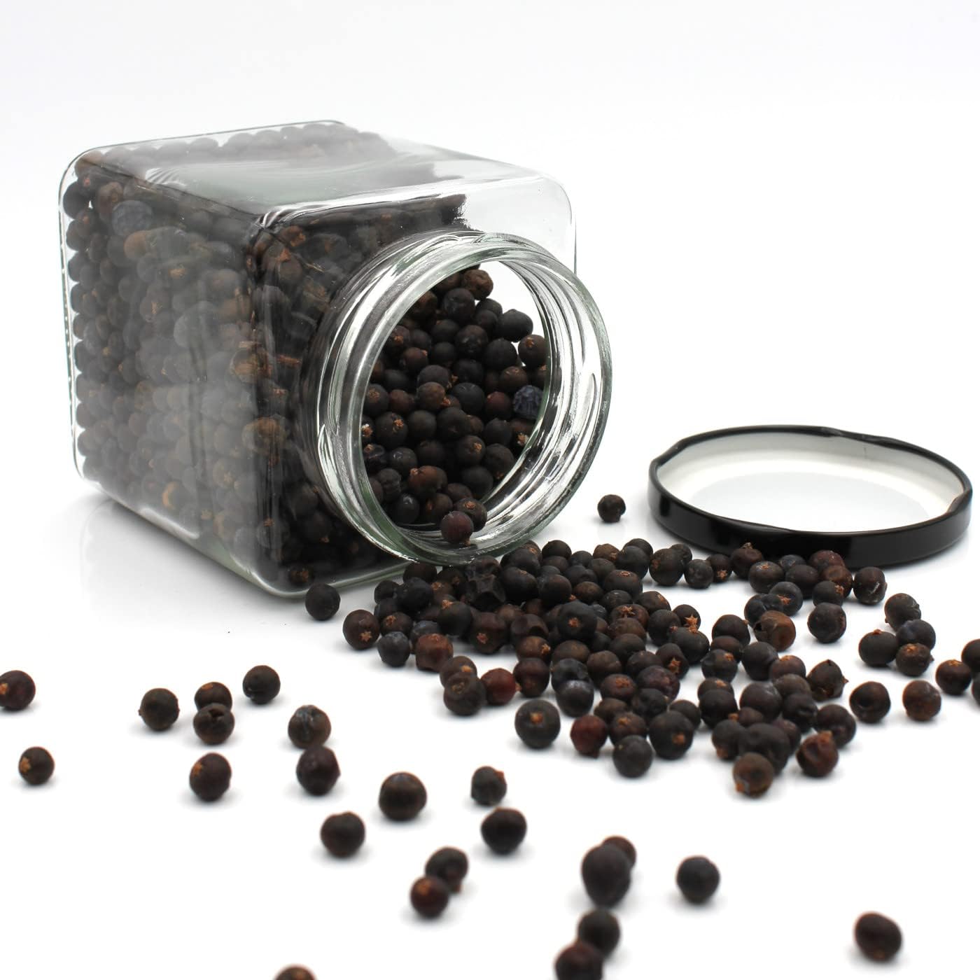20er-Set Vorratsgläser, 500 ml, Schwarz-500ml 20 Stück