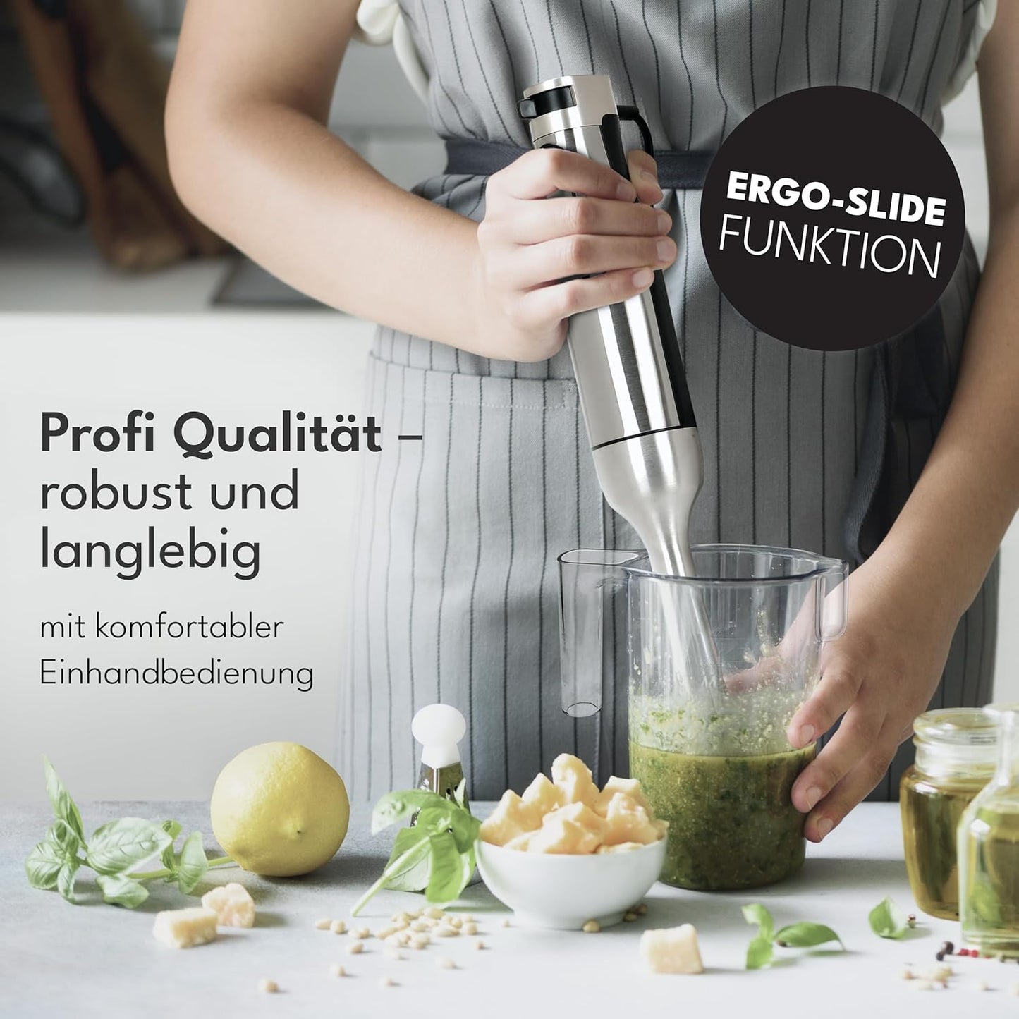 6-teiliges Stabmixer-Set mit Zubehör, Stabmixer Set 6 Teilig - 1200W